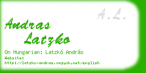 andras latzko business card